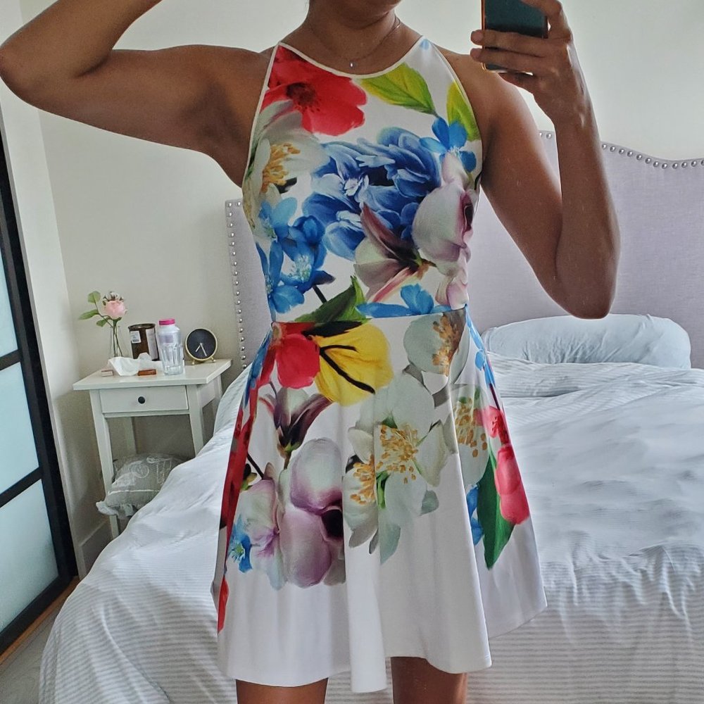 Ted Baker floral day dress size 1